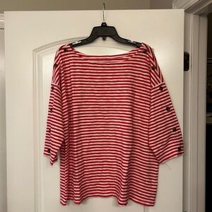 Very Stylish Talbots Striped Shirt 2X